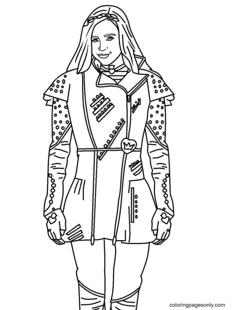 Desenhos de Mal E Evie Para Colorir 20