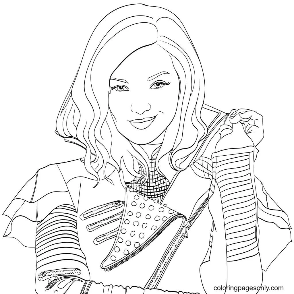 Desenhos de Mal E Evie Para Colorir 8