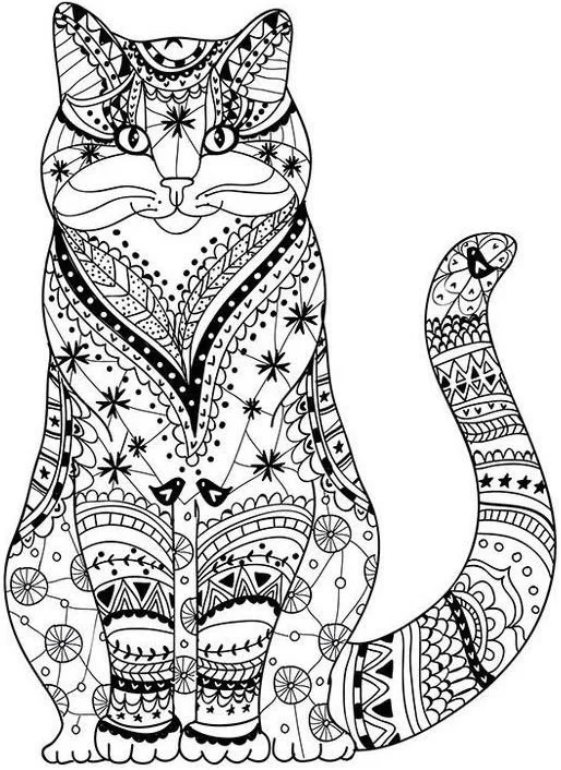 Mandala Katze Ausmalbilder 1