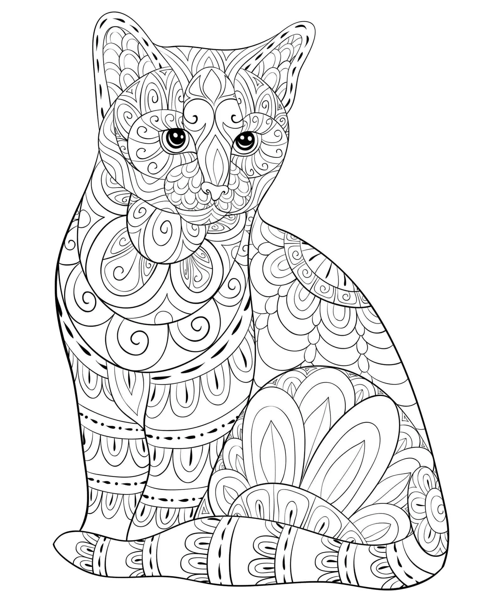 Mandala Katze Ausmalbilder 10