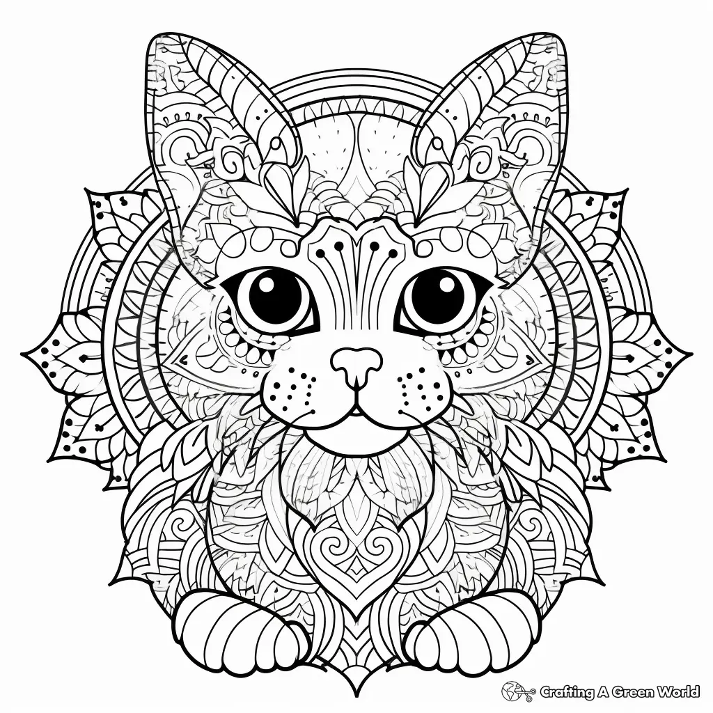 Mandala Katze Ausmalbilder 12