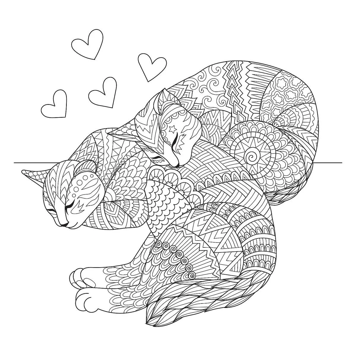 Mandala Katze Ausmalbilder 14
