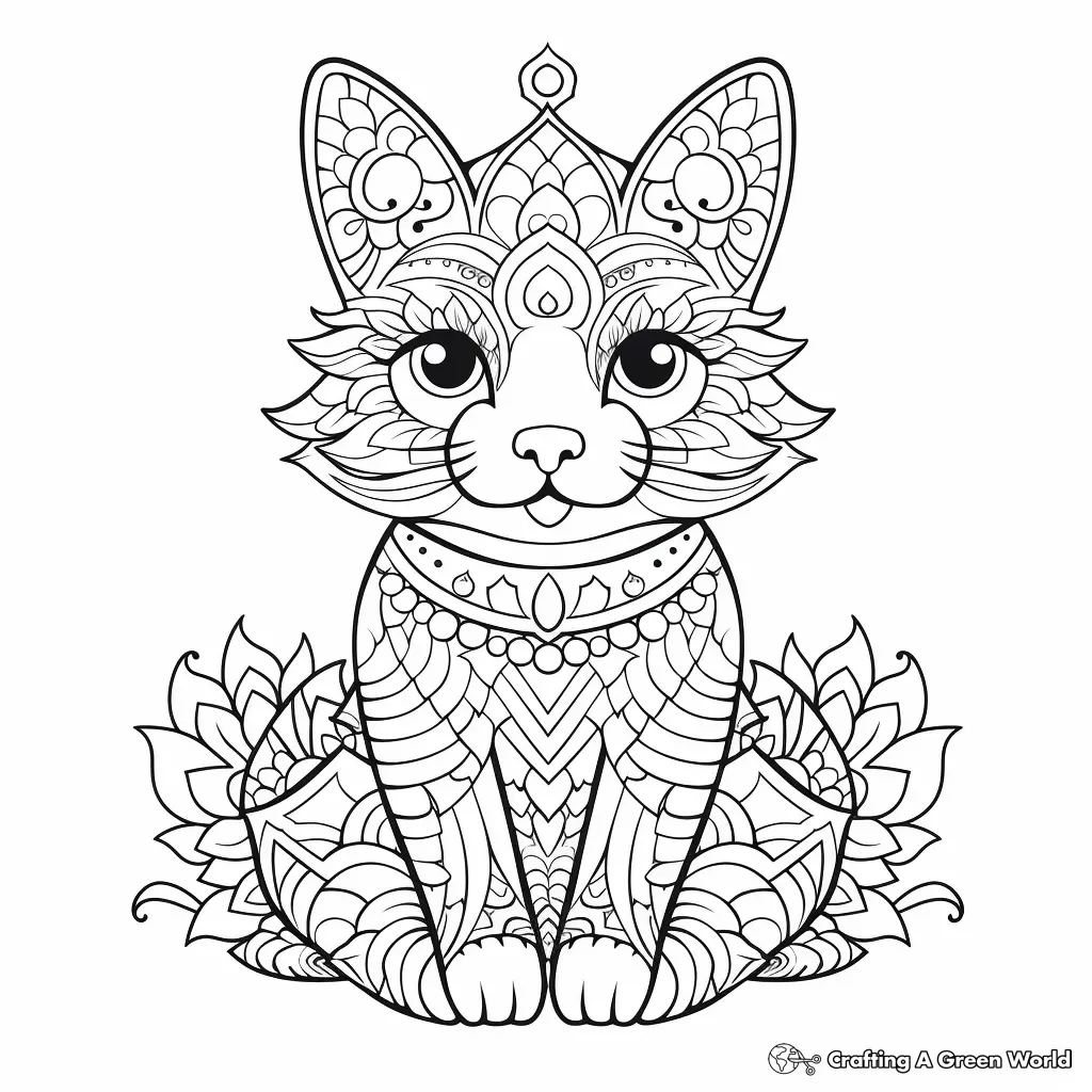 Mandala Katze Ausmalbilder 15