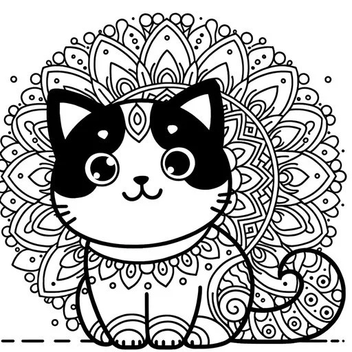 Mandala Katze Ausmalbilder 16