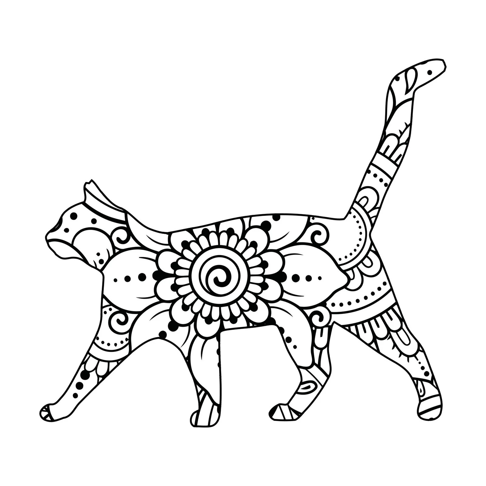 Mandala Katze Ausmalbilder 17