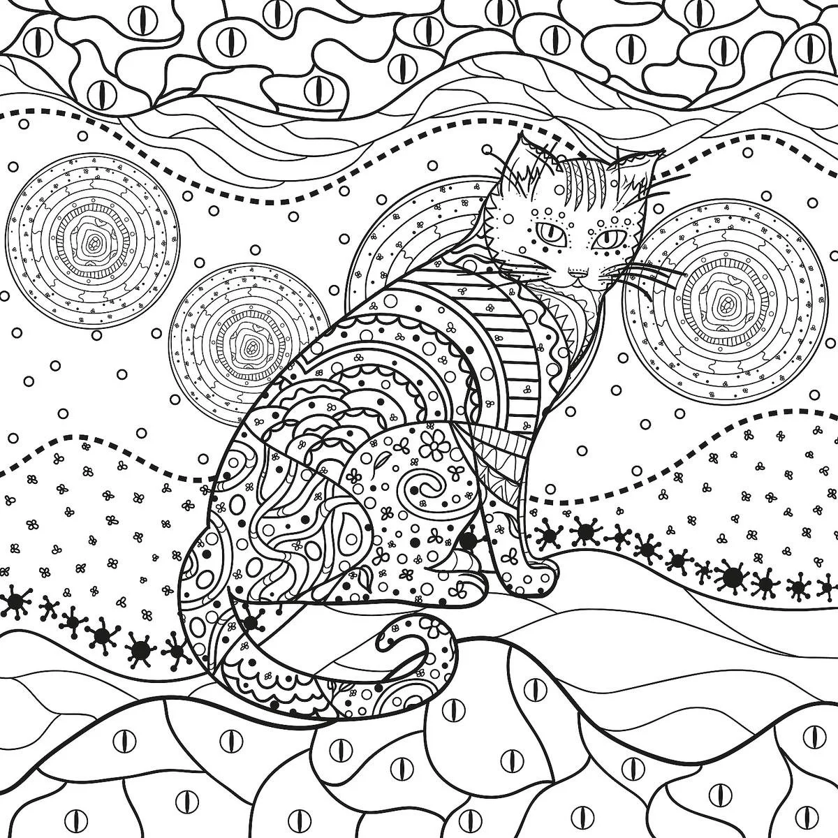 Mandala Katze Ausmalbilder 18