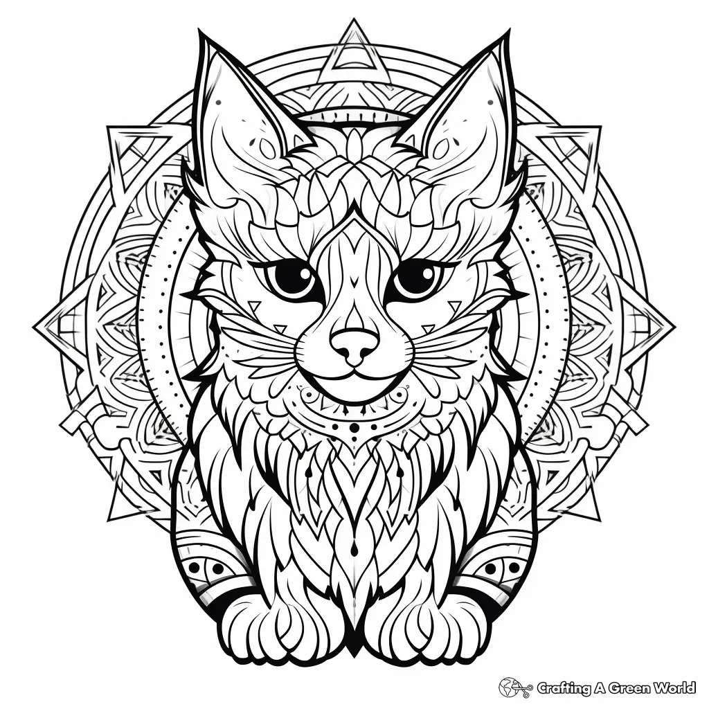 Mandala Katze Ausmalbilder 2