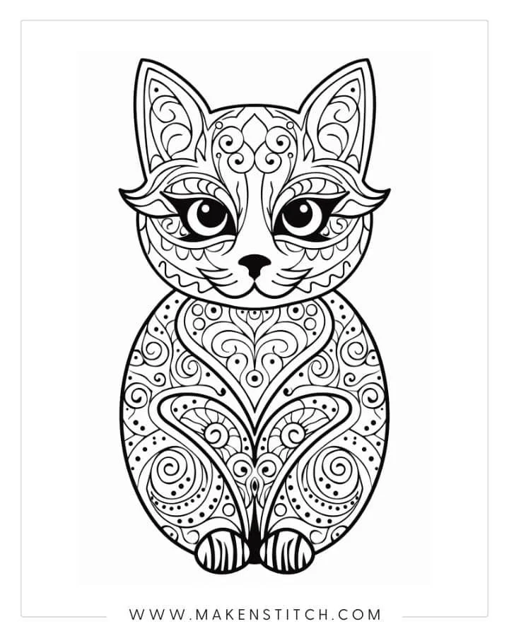 Mandala Katze Ausmalbilder 20