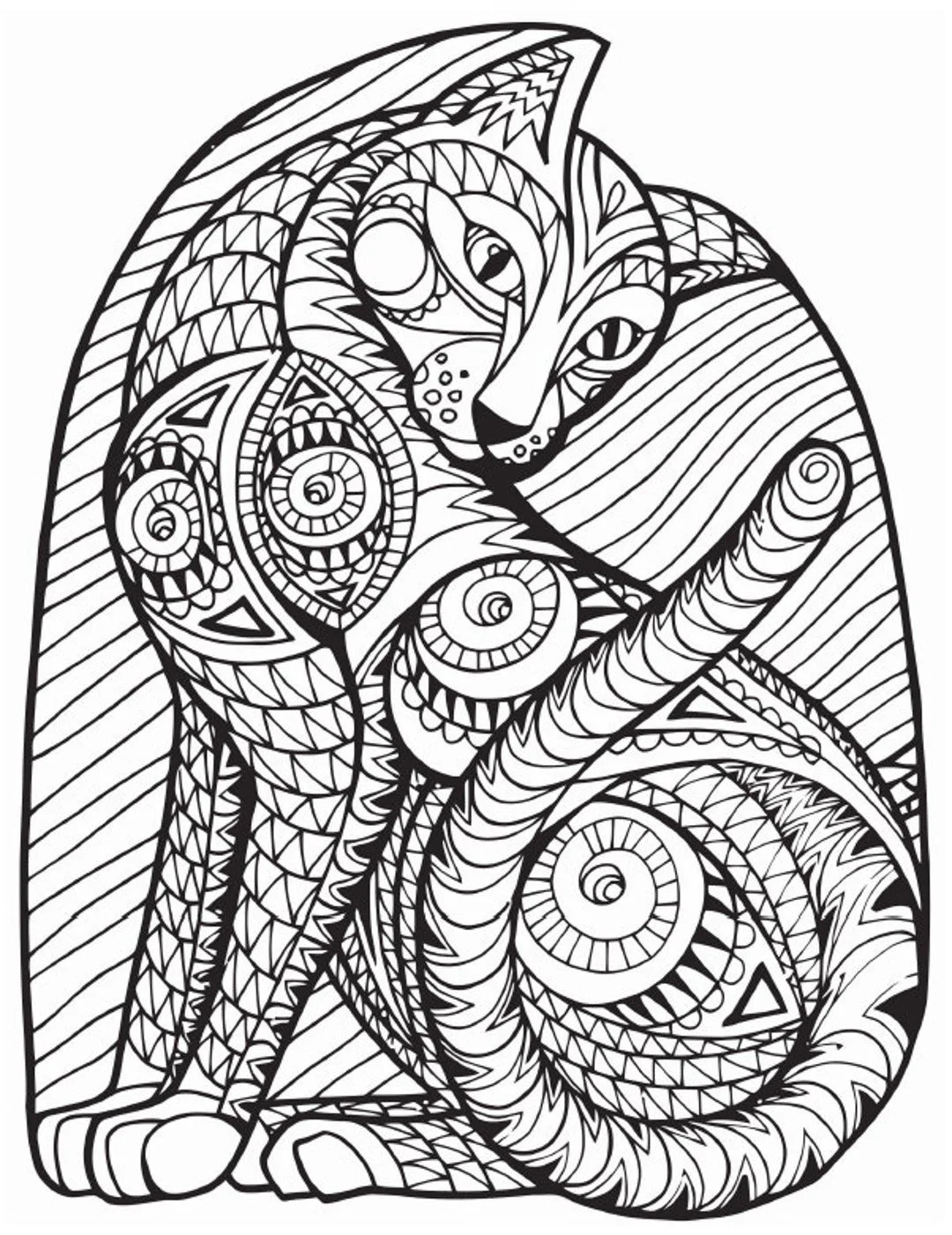 Mandala Katze Ausmalbilder 24