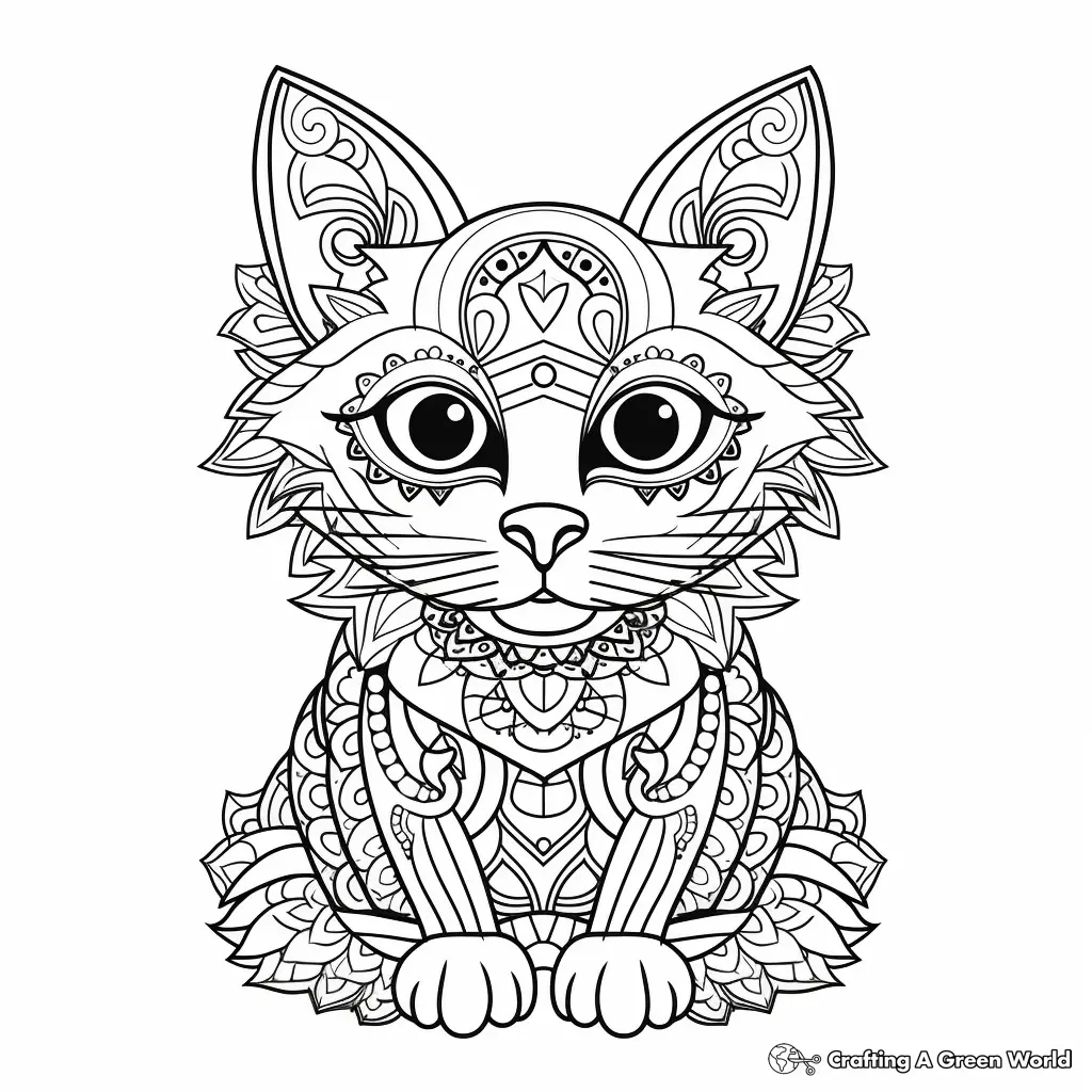Mandala Katze Ausmalbilder 4
