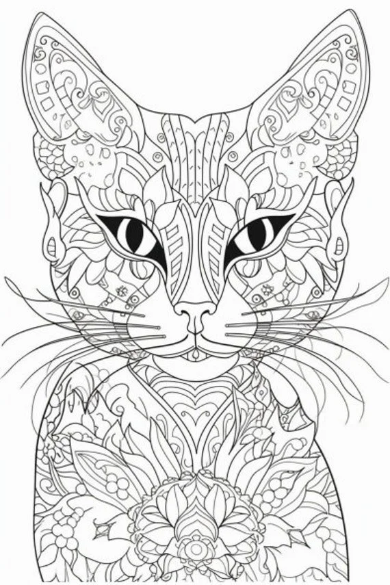 Mandala Katze Ausmalbilder 5