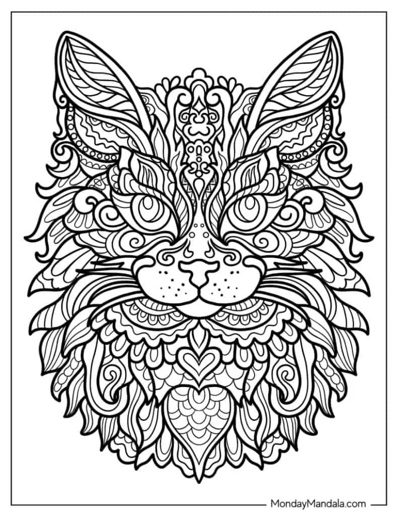 Mandala Katze Ausmalbilder 8