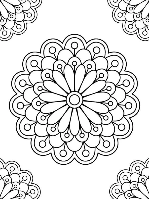 Mandala For Kids Coloring Pages 1