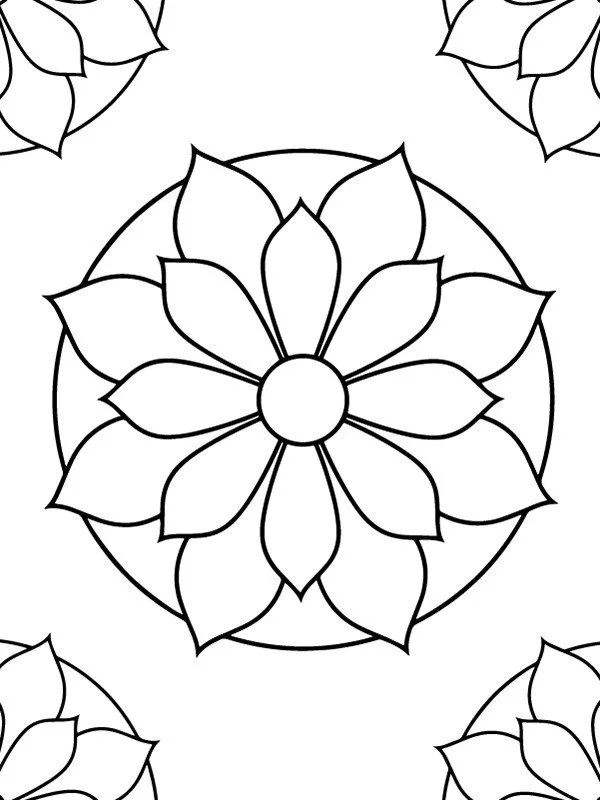Mandala For Kids Coloring Pages 2