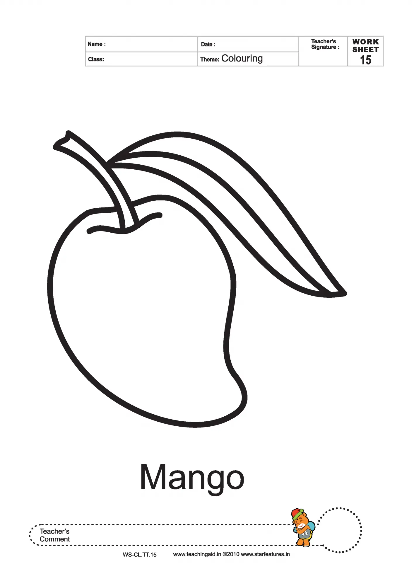 Mango Coloring Pages 14