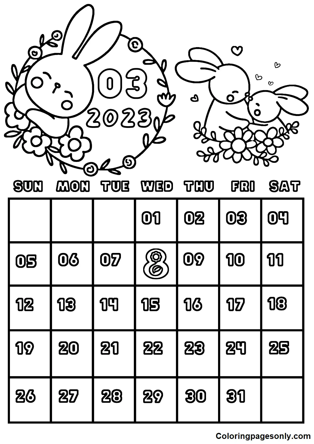 Marzo Para Colorear 17