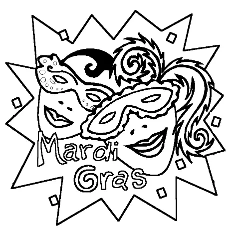 Desenhos de Mardi Gras para colorir 36