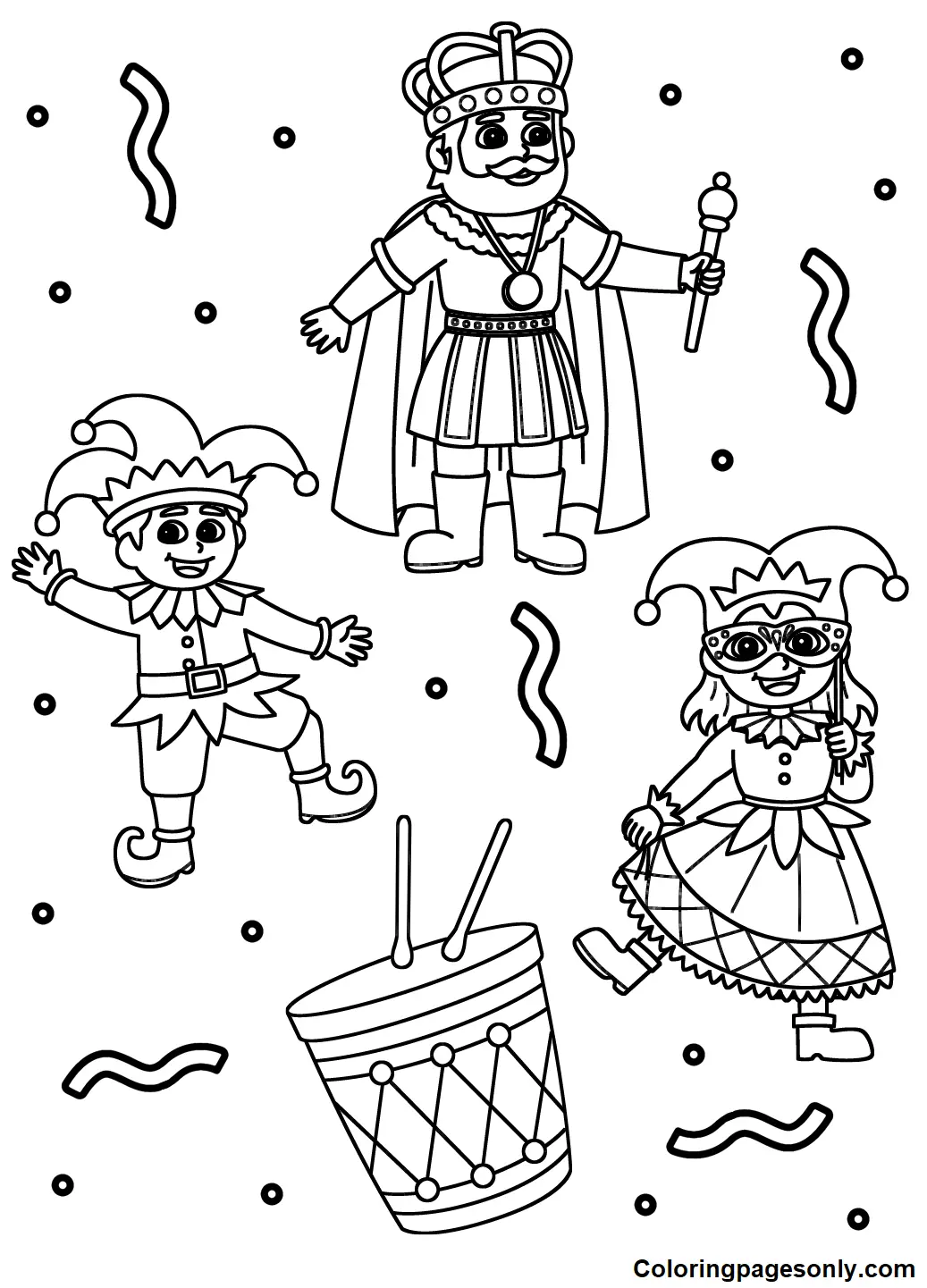 Desenhos de Mardi Gras para colorir 52