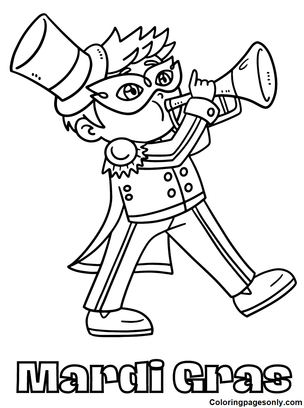 Desenhos de Mardi Gras para colorir 64