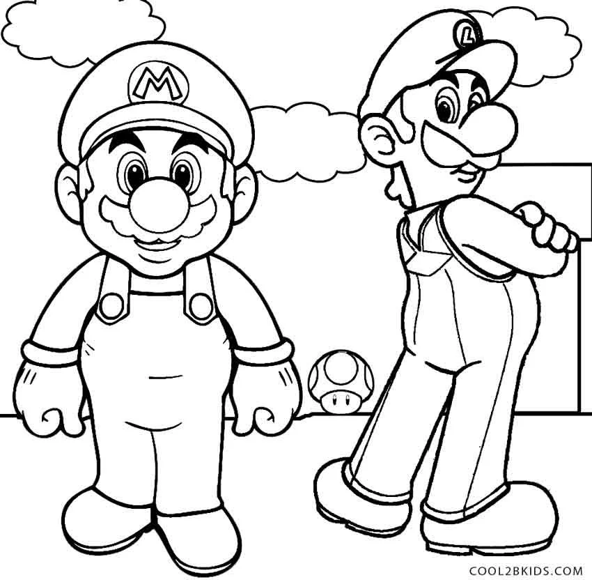 Mario Y Luigi Para Colorear 33