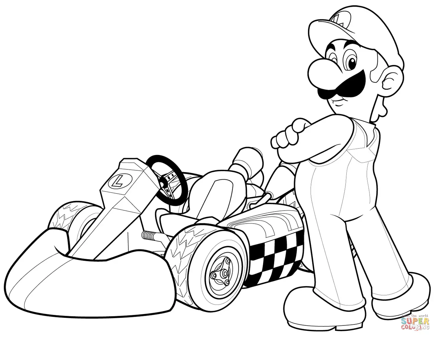 Mario Y Luigi Para Colorear