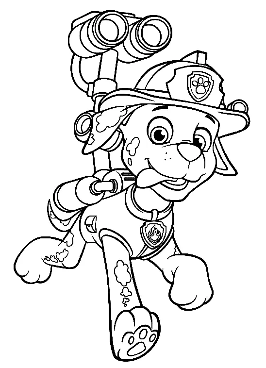 Marshall Paw Patrol Coloring Pages 10