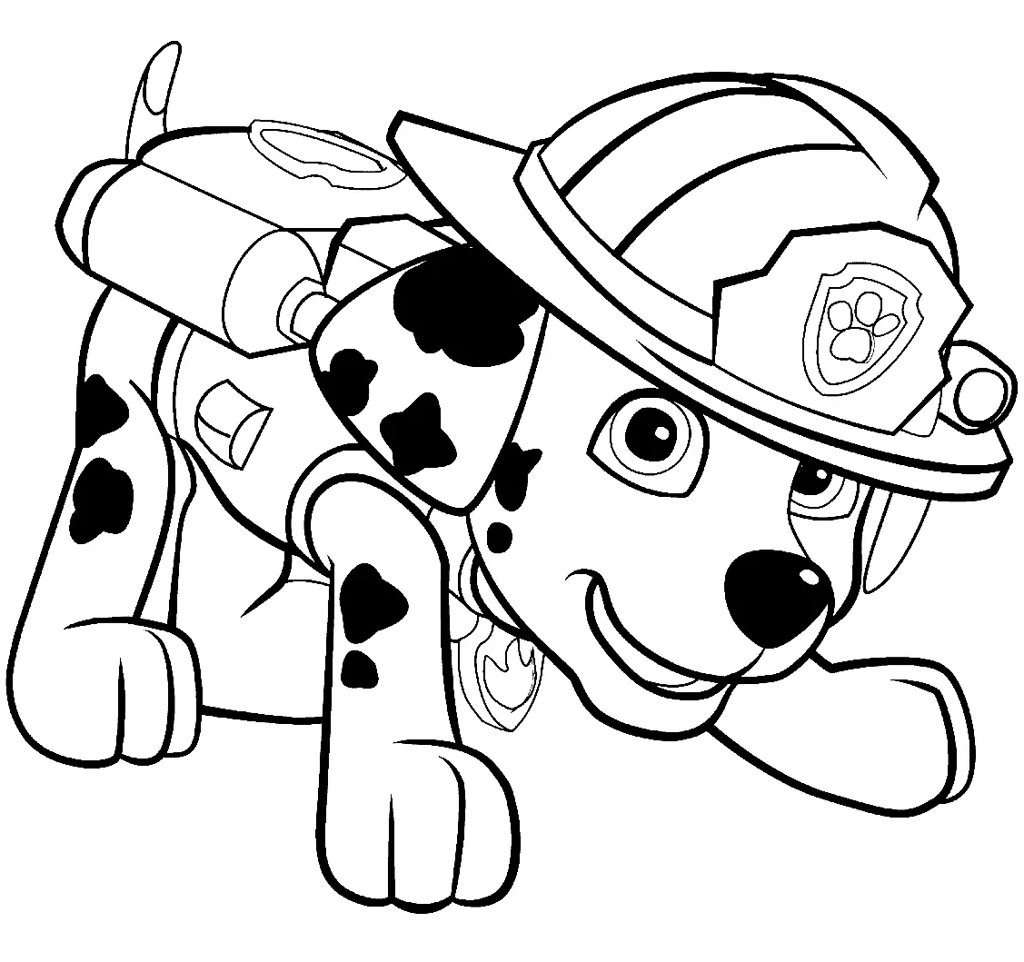 Marshall Paw Patrol Coloring Pages 15