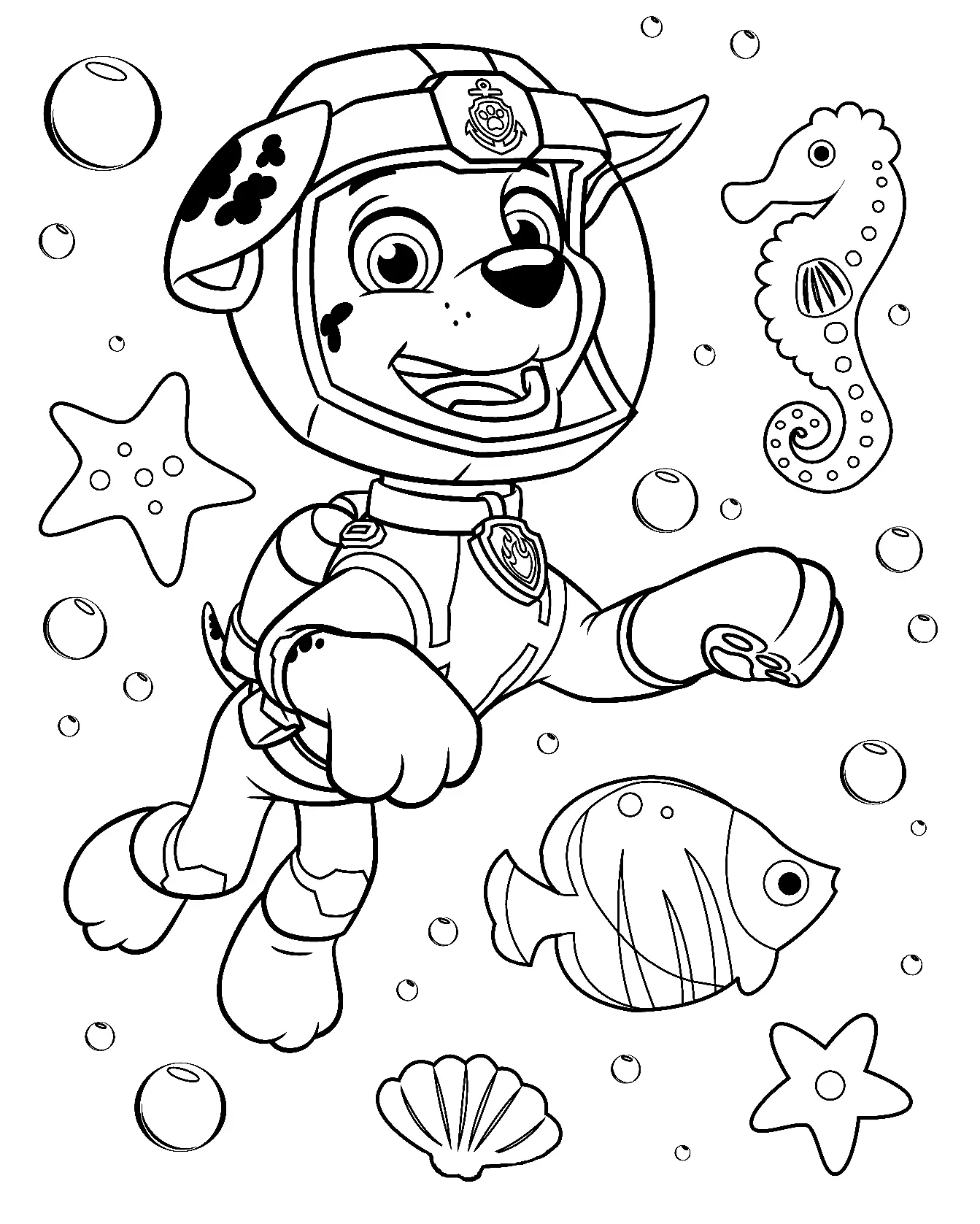 Marshall Paw Patrol Coloring Pages 22