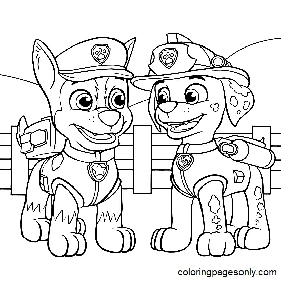 Marshall Paw Patrol Coloring Pages 23