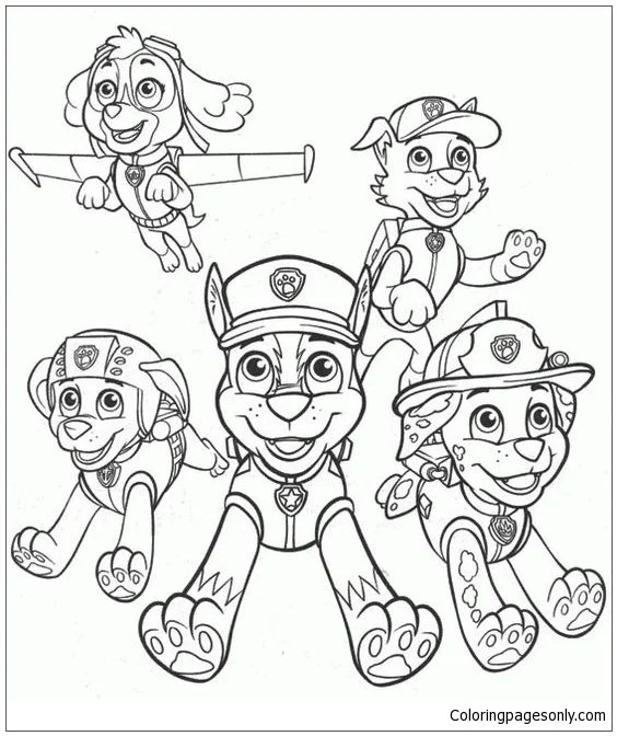 Marshall Paw Patrol Coloring Pages 44