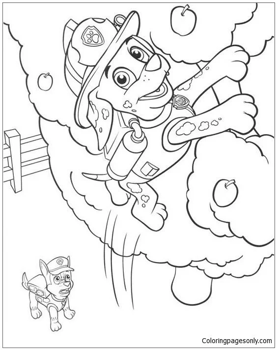 Marshall Paw Patrol Coloring Pages 49