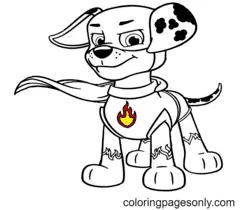 Marshall Paw Patrol Coloring Pages 5