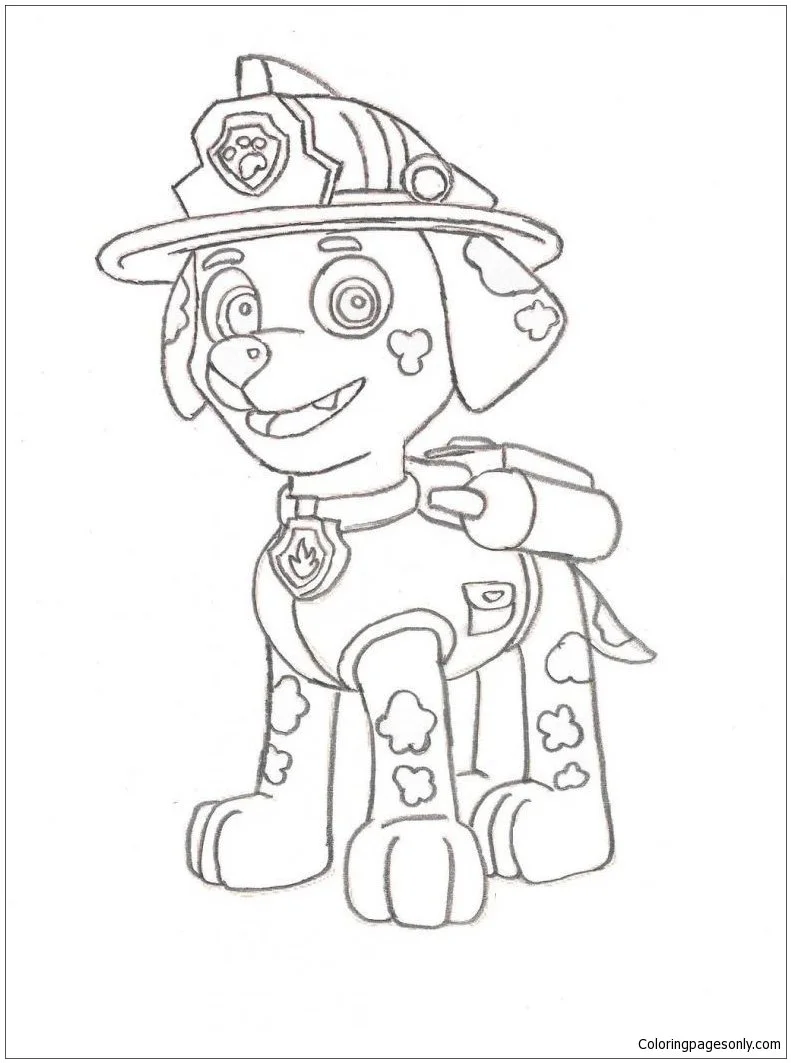 Marshall Paw Patrol Coloring Pages 52