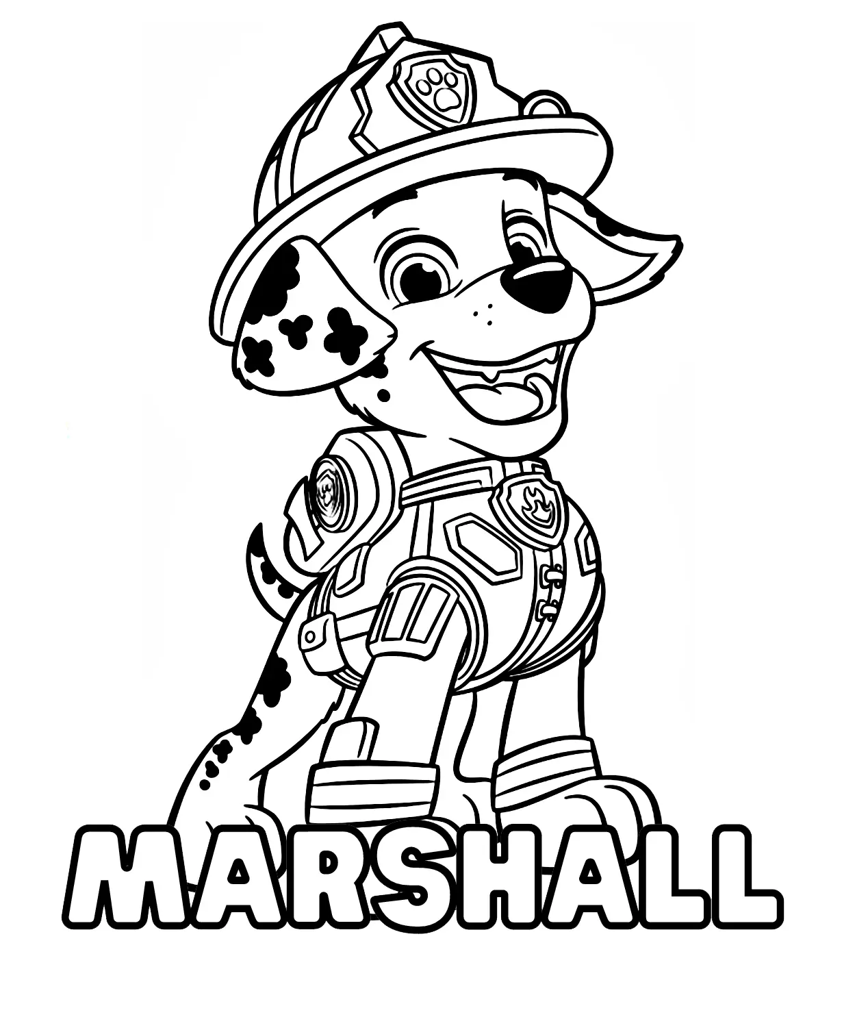 Marshall Patrulla Canina Para Colorear