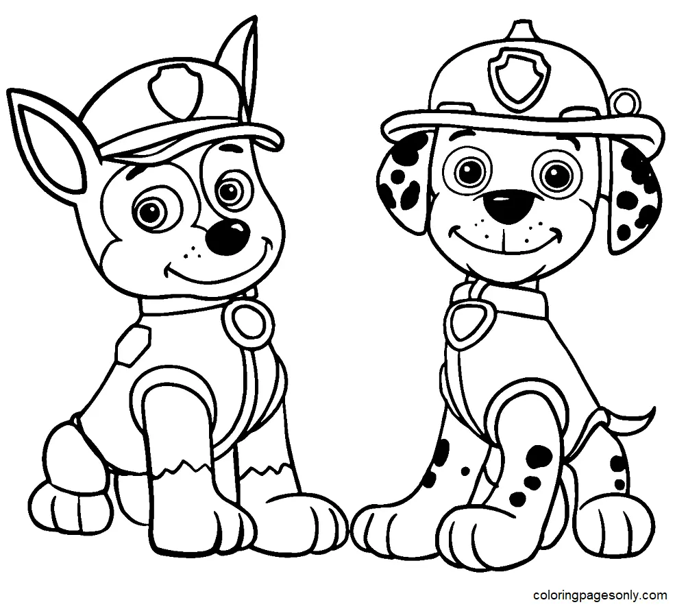 Marshall Paw Patrol Coloring Pages 8