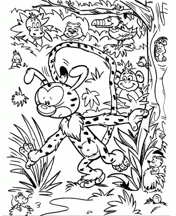 Marsupilami Ausmalbilder 16