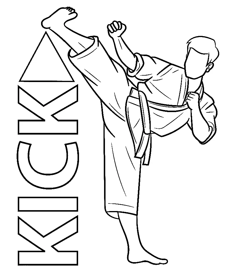 Martial Arts Coloring Pages 1