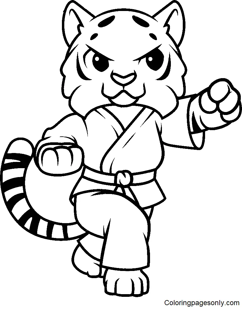 Martial Arts Coloring Pages 11