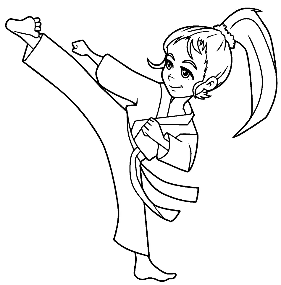 Martial Arts Coloring Pages 16