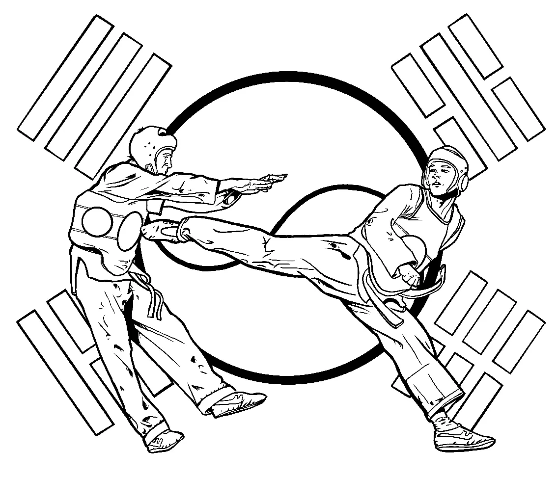 Martial Arts Coloring Pages 17