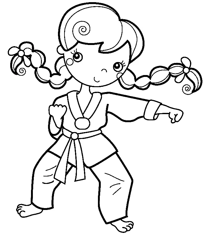 Martial Arts Coloring Pages 24