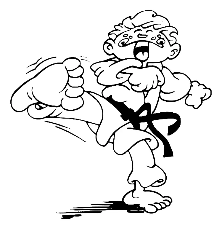Martial Arts Coloring Pages 38