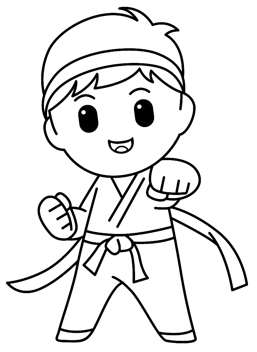 Martial Arts Coloring Pages 4