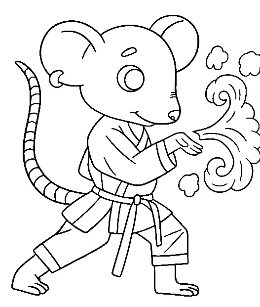 Martial Arts Coloring Pages 42