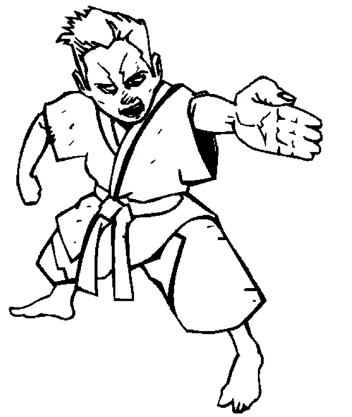 Martial Arts Coloring Pages 46