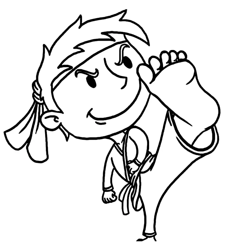 Martial Arts Coloring Pages 49