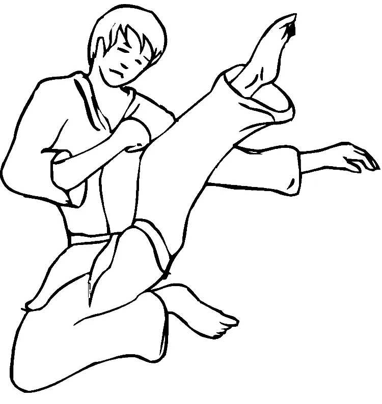 Martial Arts Coloring Pages 51
