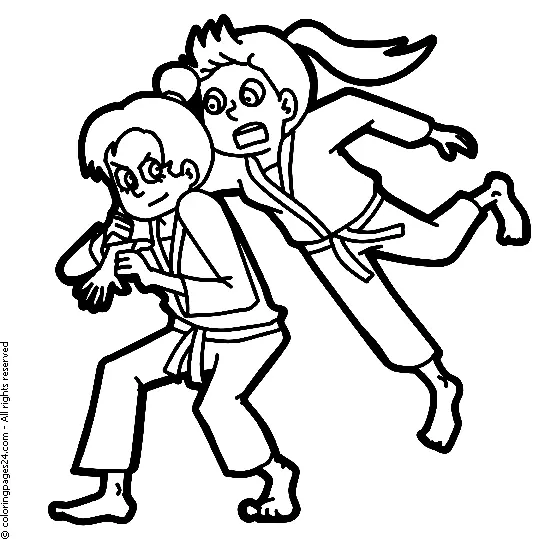 Martial Arts Coloring Pages 54