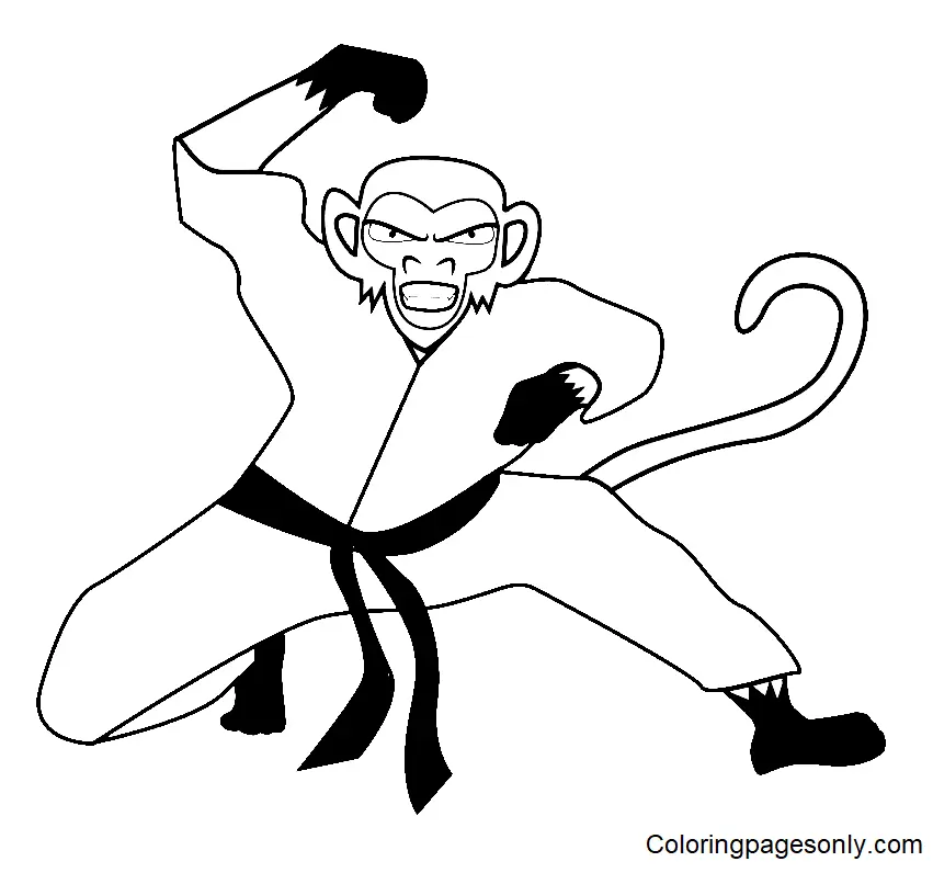 Martial Arts Coloring Pages 56