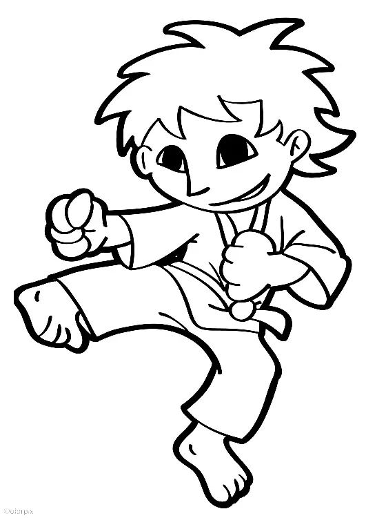 Martial Arts Coloring Pages 62